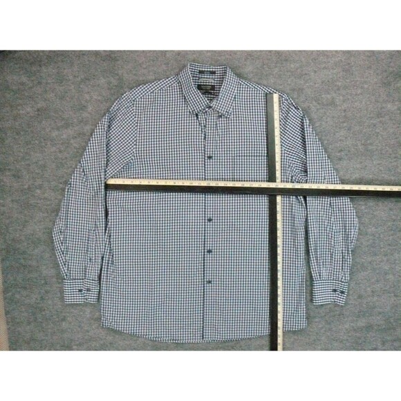 Nordstrom‎ Shirt Mens XL Regular Fit Blue White Check - Picture 6 of 9
